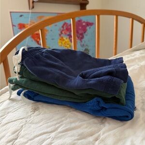 GUC Hanna Andersson bundle size 5 shorts joggers French terry blue navy green